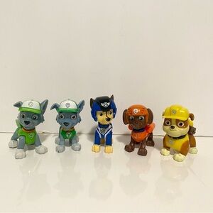 Paw Patrol Figure Lot Zuma Chase Rocky Rubble Cake Topper Toy